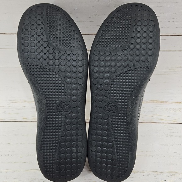 Clarks Cloudsteppers Sillian 2.0 Hope Loafers Womens 8W Black Gray Slip On Shoes - Picture 9 of 10